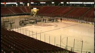 Kohl Center Basketball to Hockey time lapse