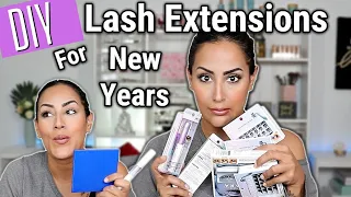 DIY New Years Lash Extensions | Kiss Falscara Review & Try-On