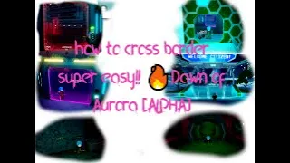 HOW TO CROSS THE BOARDER **FAST EASY** 🔥Dawn of Aurora [ALPHA]