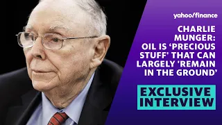 Charlie Munger: Oil is ‘precious stuff' that can largely 'remain in the ground