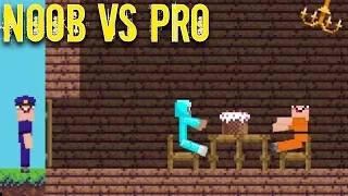 Побег из тюрьмы профессионал! Noob vs Pro vs Hacker 2 Jailbreak! 2D Games