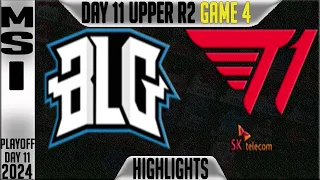 BLG vs T1 Highlights Game 4 | MSI 2024 Upper Round 2 Knockouts Day 11 | Bilibili Gaming vs T1 G4