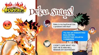 Deku snaps at endeavor! The mad couple! TodoDeku part 2 || Bhna Texting story