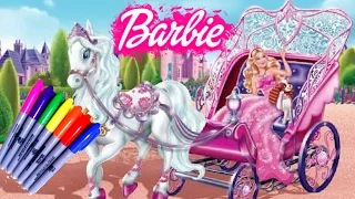 DISNEY Princess BARBIE Coloring book | Coloring Pages Fun Art for kids acitivities