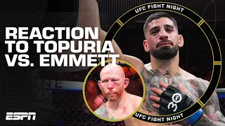 Reaction to Ilia Topuria's unanimous decision win & Josh Emmett's toughness | UFC Fight Night