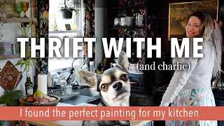 I found the perfect painting for my boho kitchen - Come thrifting with me (and Charlie) - Story 72