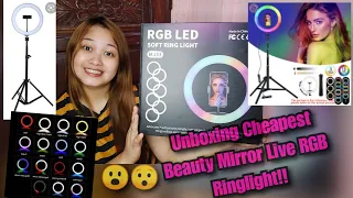 Unboxing Cheapest Beauty Mirror Live RGB Ringlight!! | Markevs PH VLOG#006
