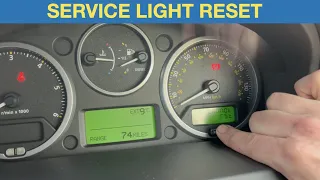 Freelander 2 service light reset