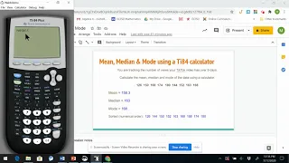 Calculate mean, median & mode using a Ti84