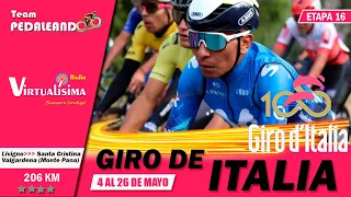 EN VIVO  Etapa 16 Giro de Italia 2024 | POGACAR - NAIRO - RUBIO - MOLANO - ALAPHILIPPE #girodeitalia