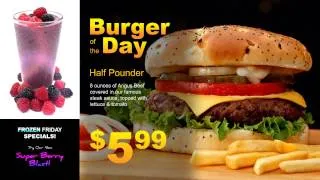 Burger of the Day Digital Menu Promotion