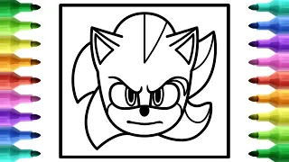 Coloring Sonic and Shadow - Coloring Sonic the Hedgehog 2 Movie