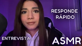 ASMR ESPAÑOL / Te hago una ENTREVISTA RARA de TRABAJO (asmr voz normal)