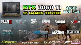 RTX 3050 Ti Laptop + i5-11400H | Test in 15 Games in 2021 - ASUS TUF Gaming F15