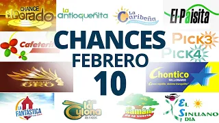 Resultados del Chance del Jueves 10 de Febrero de 2022 | Loterias 😱🤑💰💵