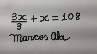 Problema simples com Equação do primeiro grau  -  Marcos Aba Matemática