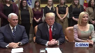 President Trump speaks to astronauts during spacewalk