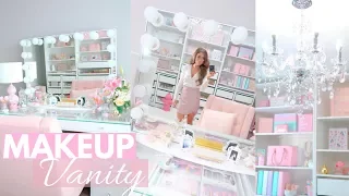 DECORATE MY MAKEUP VANITY WITH ME AND TOUR!👑💕 SLMissGlam👑💕