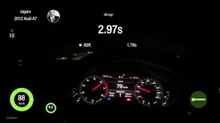 Audi A7 3.0 tfsi stage 2+ launch 1/4 dragy