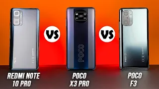 REDMI NOTE 10 PRO vs POCO X3 PRO vs POCO F3 - Выбрали Лучший Xiaomi!