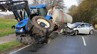 John Deere Tractors Accident - Equipment In Dangerous Conditions ! Amazing Farmer Technology