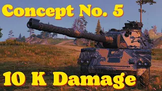 World of tanks Concept No. 5 - 10 K Damage 4 Kills, wot replays