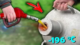 Что если Бензин залить в Жидкий Азот минус 196 градусов и Поджечь ?!