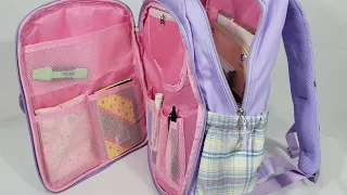 Tas Sekolah Anak Perempuan Import Model Pintu Kulkas Double Layer