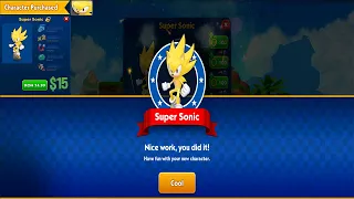 Sonic Dash - Super Sonic New Character Unlocked Update - I Paid 15$ - All 58 Characters Unlocked