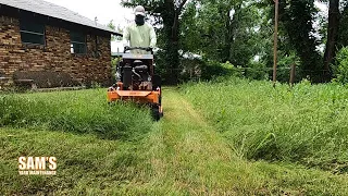 Relaxing OVERGROWN Backyard Clean Up | Tall Grass Mow | Full | Oddly Satisfying