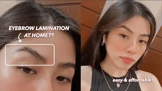 EYEBROW LAMINATION AT HOME USING A LASH LIFT KIT?! *easy & affordable* (Philippines) | Shaine Go