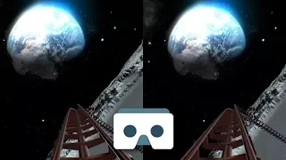 Virtual Reality Roller Coaster on the Moon: 3D Video for VR Box, vr headsets, Samsung Gear VR