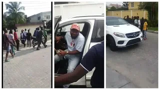See How Fans Mob DAVIDO In front Of his House