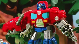 Optimus Prime Dino Formu | STOP MOTION | Çocuklar için animasyon | Transformers Çocuklar