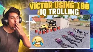 😱VICTOR 1000 IQ TROLLING FUNNY MOMENT IN PUBG Mobile/BGMI-PUBG FUNNY & WTF MOMENT