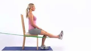 How to strengthen your quadriceps with a band sitting