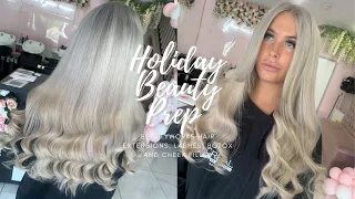 HOLIDAY BEAUTY PREP | BEAUTYWORKS HAIR EXTENSIONS, BOTOX, CHEEK FILLER, LASHES | Kate Peel