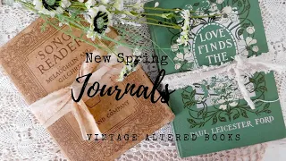 Vintage Altered Book Spring Journals & New Etsy Stock