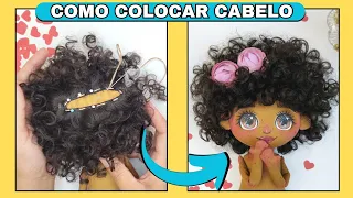 ❤️Como Colocar CABELO ORGÂNICO em Boneca de Pano | @atelie.michelisantos ❤️