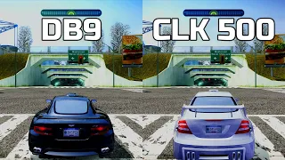 NFS Most Wanted: Aston Martin DB9 vs Mercedes CLK 500 - Drag Race