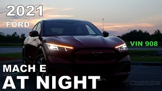 👉 AT NIGHT: 2021 Ford Mustang Mach E - Interior & Exterior Lighting Overview EV + Night Drive