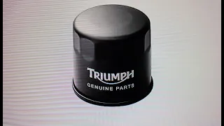 2022 Triumph Speed Twin: What Does The OEM Oil Filter Look Like Inside: And After Exactly 500 Miles