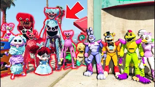 CAN THE GLAMROCK ANIMATRONICS BEAT ALL POPPY PLAYTIME CHARACTERS? (GTA 5 FNAF Mods)