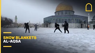 Snow blankets Al-Aqsa
