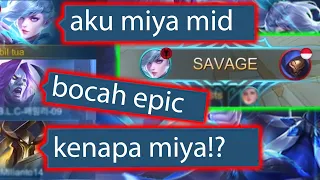 Prank Pick Miya Awalnya Diremehkan, Akhirnya Savage - Mobile Legends