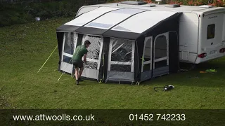 Dometic Ace Air Pro Awning Pitching & Packing Video (Real Time)