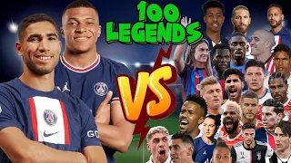 Mbappe-Hakimi 🆚 100 Football Legends/Ronaldo, Messi, neymar, Ronaldinho, Ramos/