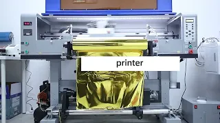 How to make Golden Foil Effect Stickers By UV DTF Printer | UV DTF Printing Machine 24"