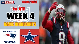 Dallas Cowboys vs New England Patriots GAME HIGHLIGHTS HD | NFL Week 4 - 10/01/2023