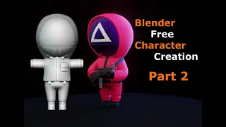 Blender Squid Game Character Modeling in Part 2  Blender 3.0  Character Creation Course